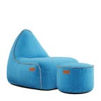 Cobana Lounge Chair & Pouf Outdoor - Turquoise, Verzenden, Nieuw