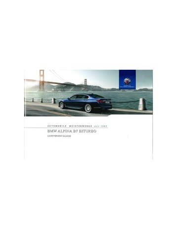 2016 BMW ALPINA B7 BITURBO BROCHURE DUITS, Nieuw, Author