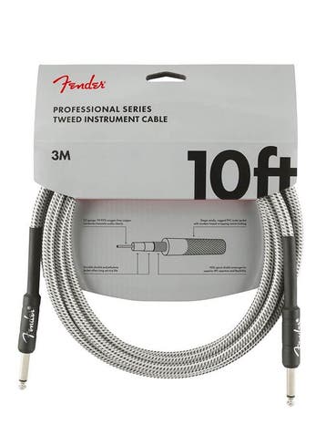 Fender Professional Tweed instrument kabel 3m wit, Verzenden, Nieuw