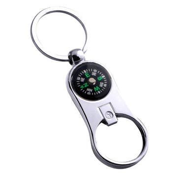 Fako Bijoux - Sleutelhanger Flesopener - Kompas -, Verzenden, Nieuw