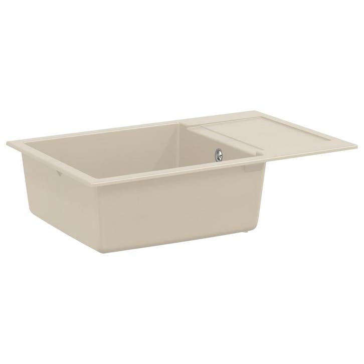 vidaXL Wasbak Beige 780 x 500 mm 80% Kwarts en 20% Hars, Doe-het-zelf en Verbouw, Sanitair, Nieuw, Verzenden