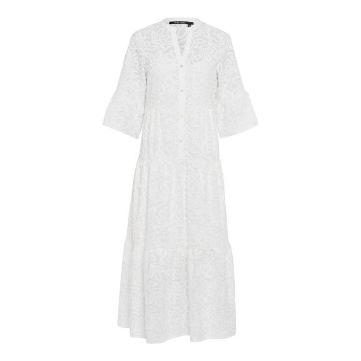 Marc Aurel • lange witte kanten jurk • 36, Kleding | Dames, Jurken, Wit, Nieuw, Maat 36 (S), Verzenden