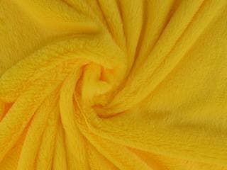 Kortharig bont stof – Geel, 120 cm of meer, Geel, Ophalen of Verzenden, Polyester