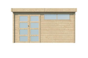 Woodlands Blokhut Modern met Dakisolatie 415 x 295 cm, Nieuw