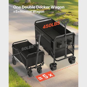Dubbeldeks inklapbare transportkar - 300L, 450lbs, All-Terra, Caravans en Kamperen, Verzenden, Nieuw