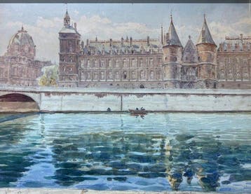 Gabriel BrunBuisson (18831959) - Vista del Palais de, Antiek en Kunst