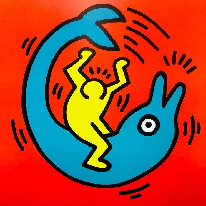 Keith Haring (after) - Untitled - Offset lithography -, Antiek en Kunst, Kunst | Tekeningen en Foto's