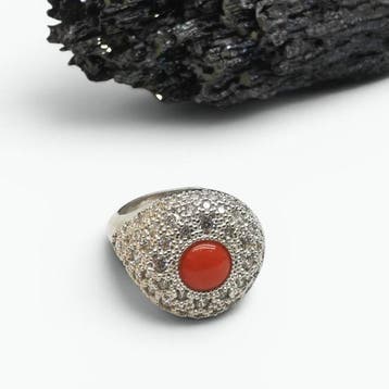 Koraal - Argento 925 - Ring - Italiaans vakmanschap