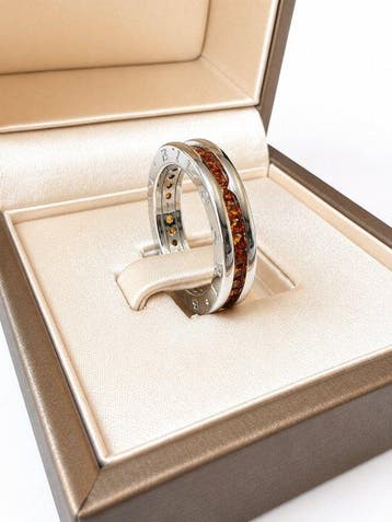Bvlgari - Ring - B.zero 1 - 18 karaat Witgoud Citrien -, Nieuw