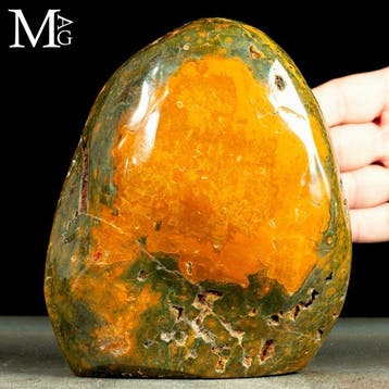 Ocean Jasper Vrijvormige Sculptuur – Gepolijste natuursteen