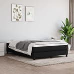 vidaXL Boxspring bed stof zwart 140x200 cm, Verzenden, Zwart, 140 cm, 200 cm