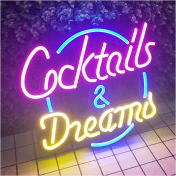 Cocktails & Dreams NEON sign bord led lichtbord verlichting, Verzenden, Nieuw