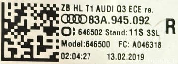 Audi Q3 83A F3 LED rechter achterlicht rechts 83A945092, Ophalen, Gebruikt