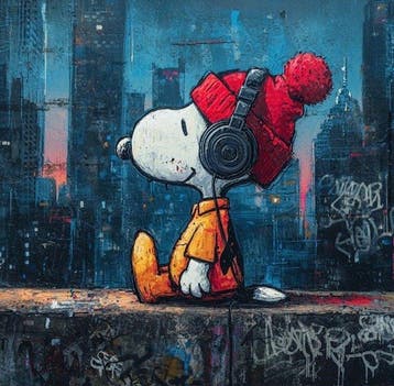 ERIC BRUMETTE - DJ SNOOPY NEW YORK SAVED MY LIFE - Toile L -