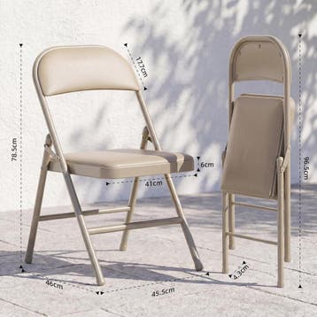 Klapstoelen - Vouwstoelen - Set van 4 - Eettafelstoelen - Ka, Verzenden, Zo goed als nieuw