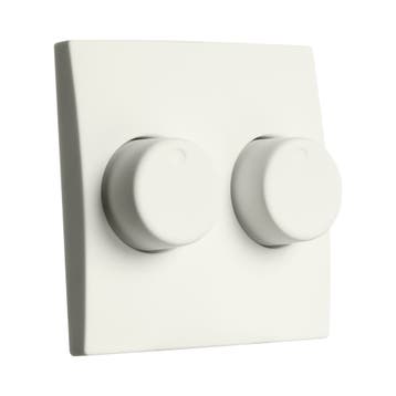 ION Centraalplaat Dimmerknop Duo E1 Mat Alpin Wit 20.302.415, Ophalen of Verzenden, Nieuw, Groepenkast