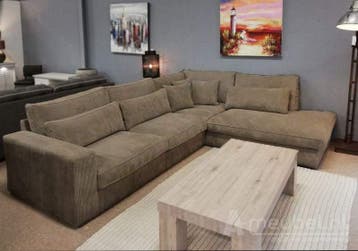 Hoekbank Terheijden - hoekbanken - Taupe, Nieuw, 150 cm of meer, Stof, 250 tot 300 cm