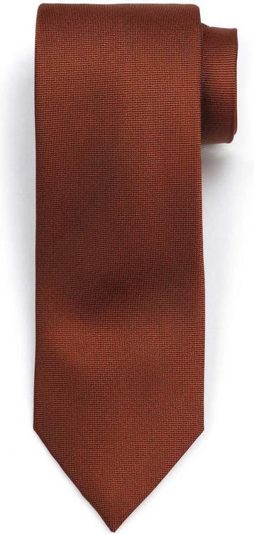 Suitable Zijde Stropdas Brique maat one size Heren, Effen, Bruin, Verzenden, Nieuw