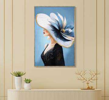 SCHILDERIJ OP DOEK GELAKT KLEUR MET LIJST -B- CM 62X4X92 -, Ophalen of Verzenden, Nieuw