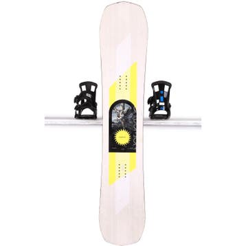 158 163 snowboard SALOMON ASSASSIN WIDE 2024, White/yellow,, Verzenden, Gebruikt