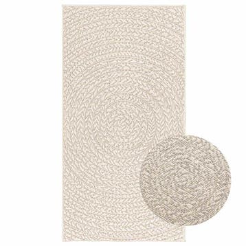 vidaXL Vloerkleed ZIZUR room binnen en buiten 60x110 cm jute, Verzenden, Nieuw, Crème