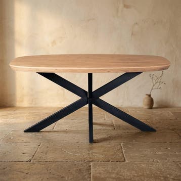 Eettafel Madison Natural | 160 cm | Deens ovaal, Huis en Inrichting, Tafels | Eettafels, Ophalen of Verzenden, Nieuw