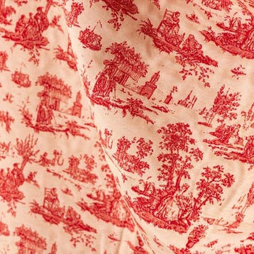 BA073 - Toile de Jouy Gobelin Rosso – Zware stof voor