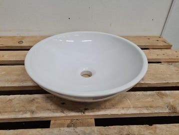 Opzetwastafel 43 x 13 cm rond keramiek (B), Ophalen of Verzenden, Nieuw, Bad