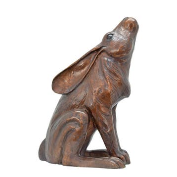 Bronzen beeld van een haas (Beeldjes - Decoratie, Interieur), Verzenden, Nieuw
