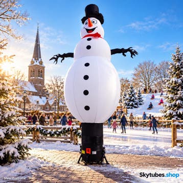 Skytube Sneeuwpop 4 meter - voor kerstmarkt en winkel, Ophalen of Verzenden