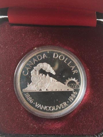 Canada Elizabeth II. 1 Dollar 1986 - Centenario Ferrovia