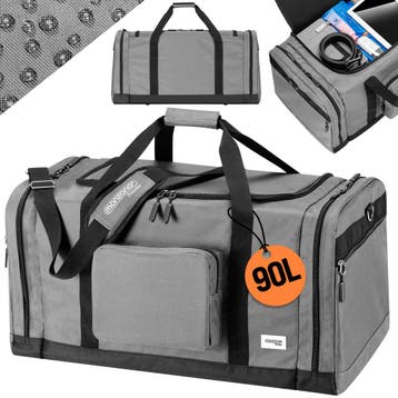 Reistas Antraciet 90L (Koffers - Tassen, Outdoor Kamperen), Sieraden, Tassen en Uiterlijk, Verzenden, Nieuw