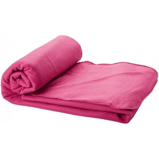 Fleece deken roze 150 x 120 cm - Plaids en fleece dekens, Huis en Inrichting, Woonaccessoires | Plaids en Woondekens, Ophalen of Verzenden