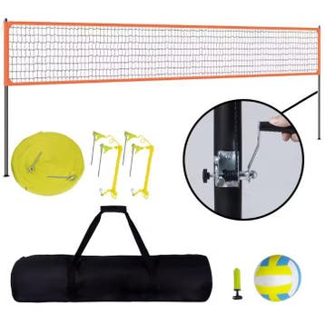 Volleybal Net Set – Verstelbaar met Aluminium Palen, Sport en Fitness, Verzenden, Nieuw