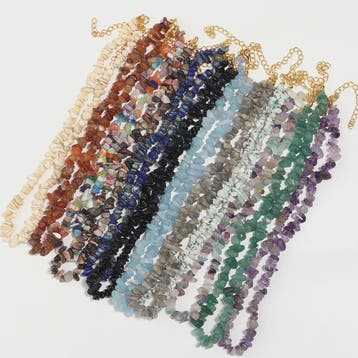 Unieke Natuursteen Choker Ketting - Onregelmatige Kristal &, Verzenden, Nieuw