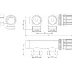 Riko Set Theromstatisch Onderblok Haaks-Links Mat Zwart, Ophalen of Verzenden, Nieuw