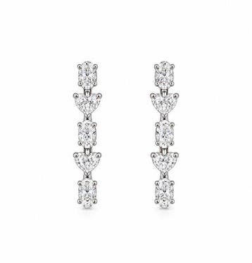Cocktail oorbellen - 18 karaat Witgoud - 2.22ct. tw. Diamant, Sieraden, Tassen en Uiterlijk