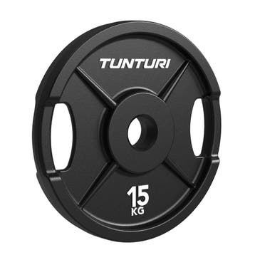 Tunturi Platinum Cast Iron Plate - Bumperplate - 15kg, Verzenden, Nieuw