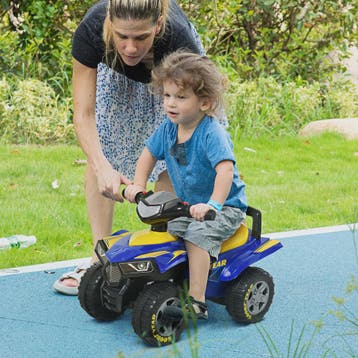 Kinder Quad Loopauto met Licht en Geluid - Blauw/Geel (18-36, Verzenden, Nieuw
