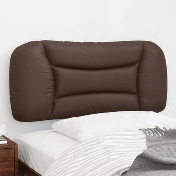 vidaXL Hoofdbordkussen Hvar 90 cm kunstleer bruin, Verzenden, Nieuw, Bruin, Overige materialen