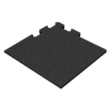 Rubber tegel 25 mm - 50 x 50 cm - Zwart - Puzzelsysteem -, Verzenden, Nieuw