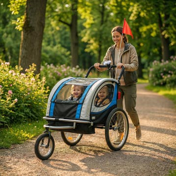 Fietskar 2-Zits | Blauw | A-kwaliteit | Beste Prijs, Opvouwbaar, Nieuw, 20 tot 40 kg, Ophalen of Verzenden