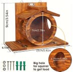 Houten Eekhoorn Voederbak – Hangend Voederhuis Tuin, Verzenden, Nieuw