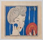 Takehisa Yumeji • Make-up in de herfst • Japanse houtsnede -