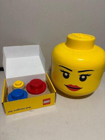 Lego Set - Lego House - LEGO Iconic Storage Head L + Set 3, Nieuw