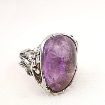 Amethist - Argento 925 - Ring - Italiaans vakmanschap