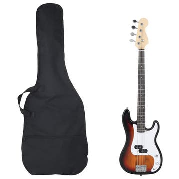 vidaXL Basgitaar voor beginners elektrisch met tas 4/4 46, Verzenden, Nieuw