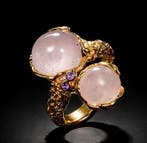 925 zilver - Morganiet - amethist - Ring