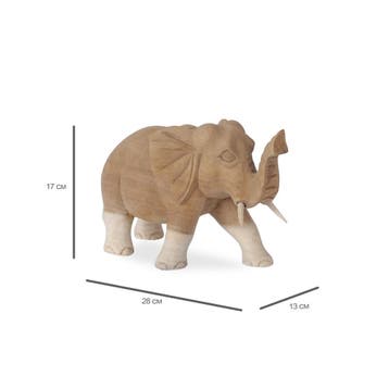 Handgesneden Kleine Houten Olifant - Lief, Minder dan 20 cm, Verzenden, Handgemaakt, Beeld
