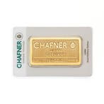 100 gram goudbaar C. Hafner met certificaat LBMA, Verzenden, Goud